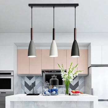 E27 висящи лампи Nordic подвесная лампа led полилей минималистичен окачен лампа за кухня, трапезария осветление, лампа, светлина
