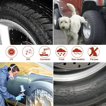 Покриване на колелата на автомобила защитно покритие гуми устойчив на атмосферни влияния протектори на гуми за колелата на автомобила